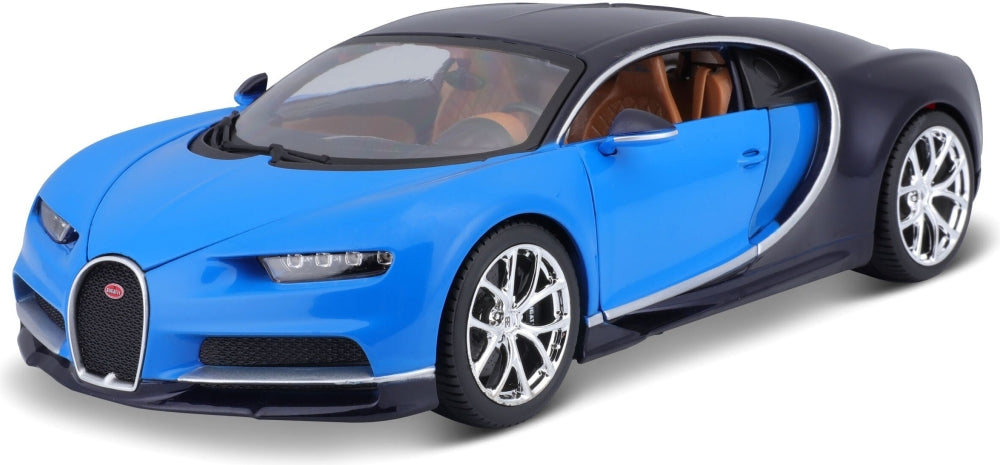 Bugatti Chiron Blue/Black 1:18 Scale Diecast Car – Bburago