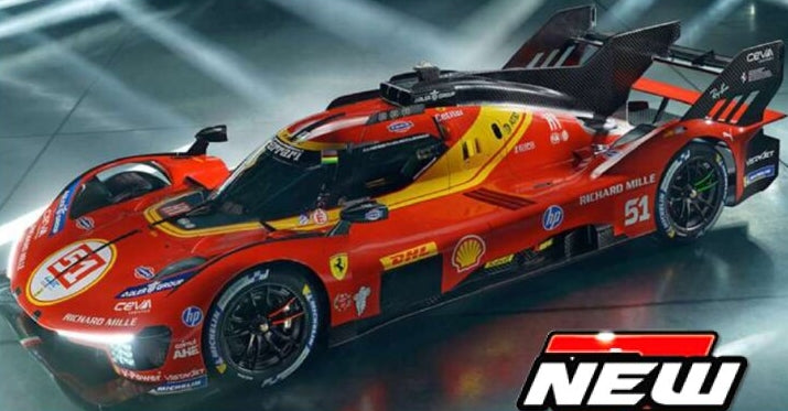 Ferrari 499P 3.0L Turbo V6 #51 3rd 24H Le Mans 2026 Guidi Calado/Giovinazzi 1:24 Scale Diecast Car – Bburago