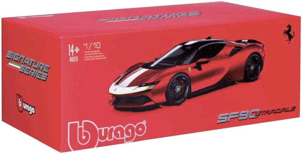 Ferrari Daytona SP3 White/Black 1:18 Scale Diecast Car – Bburago Signature Series
