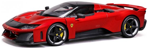 Ferrari F80 2024 Red/Silver Black Wheels 1:18 Scale Diecast Model Car – Bburago