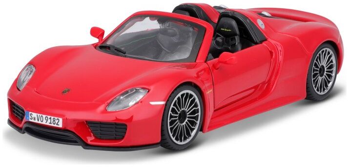 Porsche 918 Spyder 2015 Red 1:24 Scale Bburago Diecast Model Car