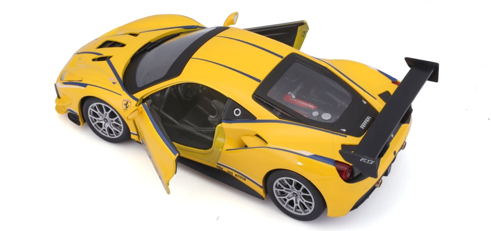 Ferrari 488 Challenge #25 Yellow 1:24 Scale Diecast Car – Bburago
