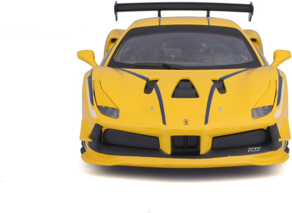 Ferrari 488 Challenge #25 Yellow 1:24 Scale Diecast Car – Bburago