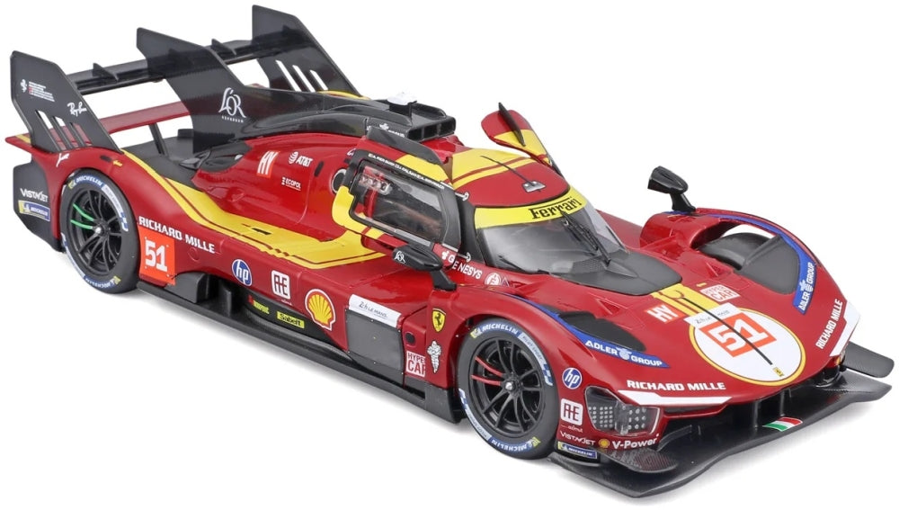 Ferrari Racing 499P AF Corse #51 Le Mans Hypercar 2025 1:24 Scale Diecast Car – Bburago