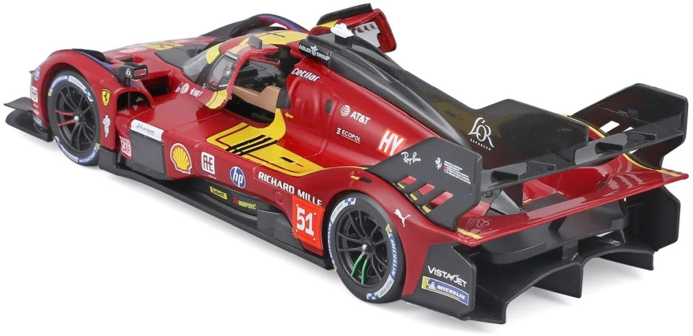 Ferrari Racing 499P AF Corse #51 Le Mans Hypercar 2025 1:24 Scale Diecast Car – Bburago