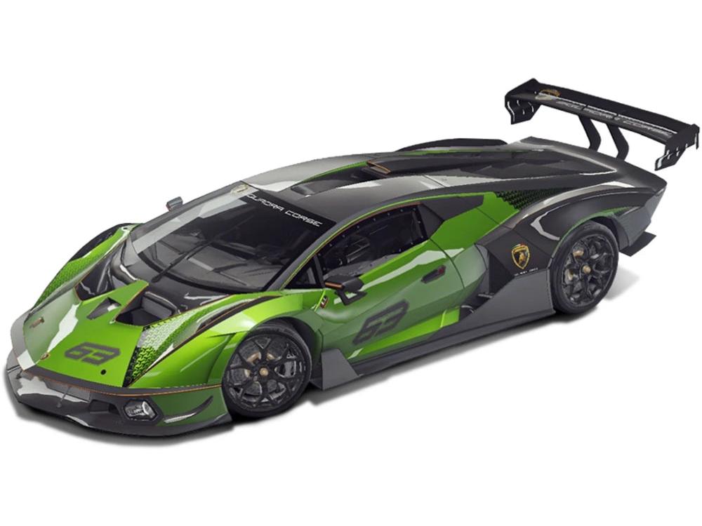Lamborghini Essenza SCV12 Green/Black #63 1:24 Scale Diecast Model Car – Bburago