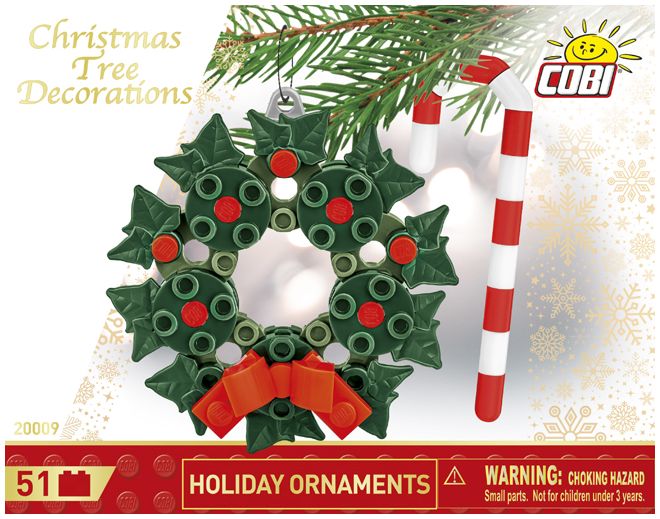 Holiday Ornaments (51 pcs) Cobi Brick Build Kit