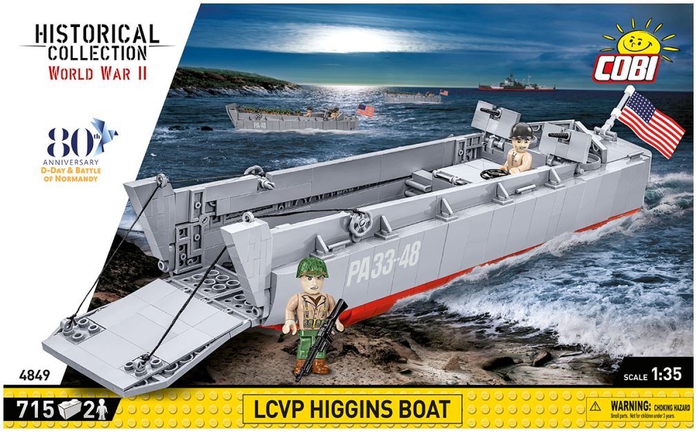 LCVP Higgins Boat WWII (715 pcs) Cobi Brick Build Kit