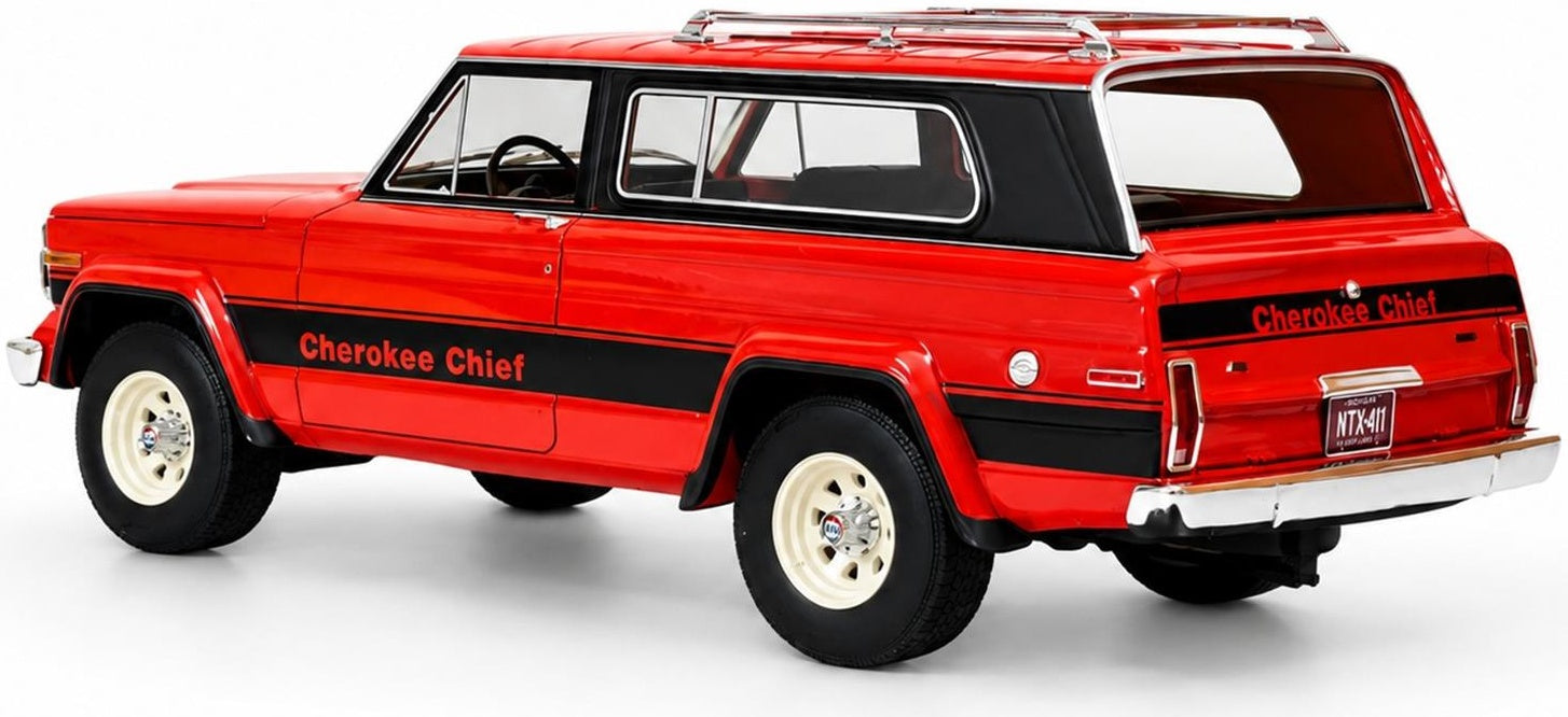 Jeep Cherokee Chief (SJ) Red 1980-1983 1:18 Scale Resin Car – Cult