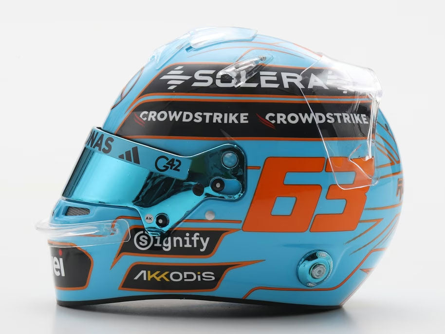 George Russell F1 British GP 2025 Helmet 1:5 Scale Spark Resin Model Replica