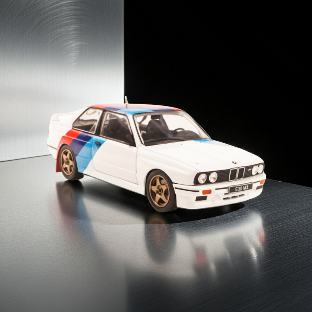BMW M3 (E30) 1989 white 1:24 Scale WhiteBox Diecast Model
