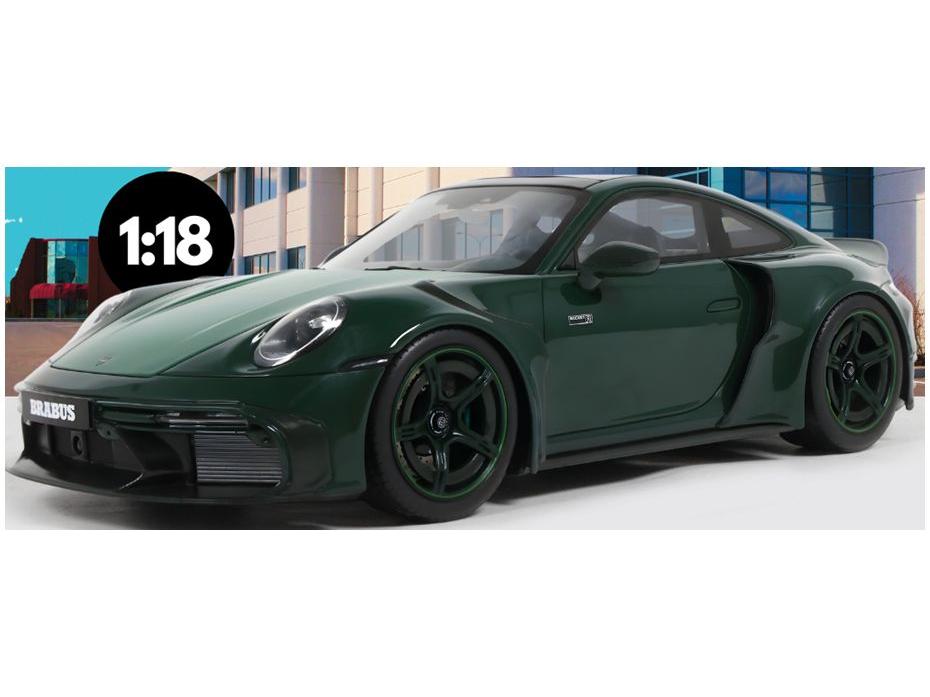 Coche a escala de resina GT Spirit Brabus 900 Rocket-R Green 2024 1:18