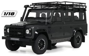 Land Rover Defender 110 SW Adventure Edition Corris Grey 2016 Coche a escala 1:18 de resina – GT Spirit