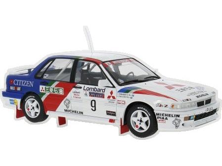 Mitsubishi Galant VR-4 #9 K.Eriksson/S.Parmander Rallye RAC 1990 Miniature en métal injecté à l'échelle 1:18