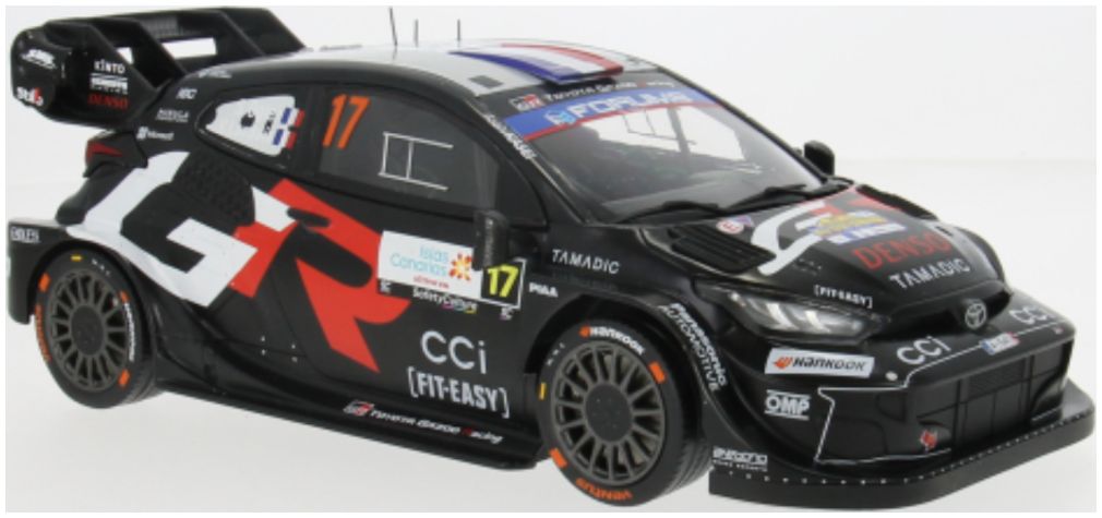 Toyota GR Yaris Rally1 Rally Islas Canaris 2025 #17 S.Ogier/V.Landais 1:18 Scale Diecast Model Car – IXO