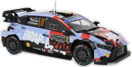 Hyundai i20 N Rally1 Rallye Monte Carlo 2026 #11 T.Neuville/M.Wydaeghe Coche a escala 1:18 de IXO Diecast