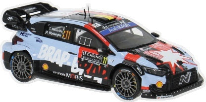 Hyundai i20 N Rally1 Rallye Monte Carlo 2026 #11 T.Neuville/M.Wydaeghe Coche a escala 1:43 de IXO de metal fundido a presión