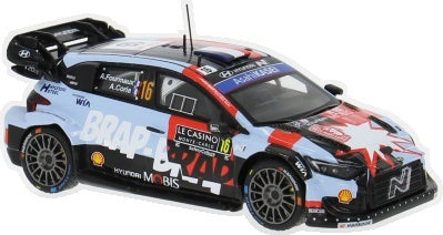 Hyundai i20 N Rally1 Rallye Monte Carlo 2026 #16 A.Fourmaux/A.Coria Coche a escala 1:43 IXO de metal fundido a presión