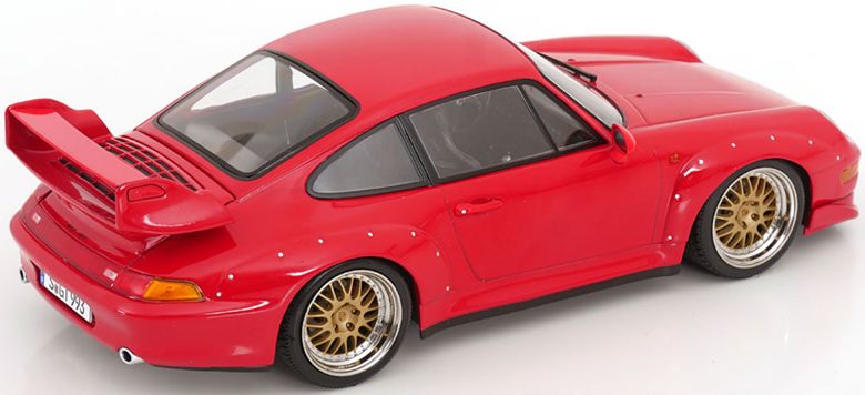 Porsche 911 (993) GT2 1996 BBS Rims Red 1:18 Scale Diecast Model Car – KK Scale
