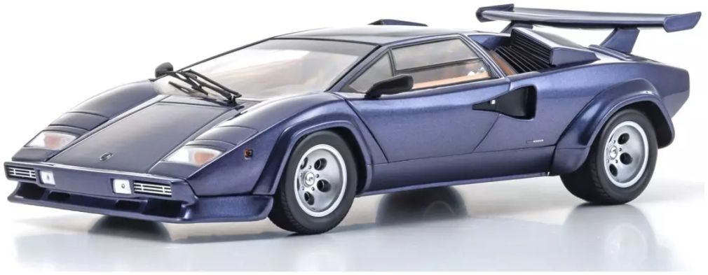 Lamborghini Countach LP5000 Quattrovalvole Dark Blue 1:18 Scale Kyosho Diecast Model Car-Kyosho-Diecast Model Centre
