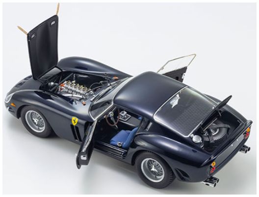 Ferrari 250 GTO 1963 Dark Blue (Blu Scuro) 1:18 Scale Kyosho Diecast Model Car-Kyosho-Diecast Model Centre