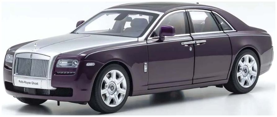 Rolls Royce Ghost 2011 Twilight Purple Silver 1:18 Scale Kyosho Diecast Model Car-Kyosho-Diecast Model Centre