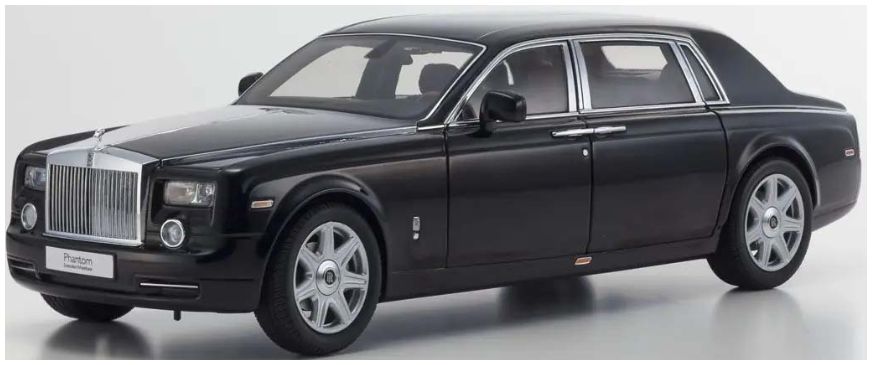 Rolls Royce Phantom EWB 2012 Diamond Black 1:18 Scale Kyosho Diecast Model Car-Kyosho-Diecast Model Centre