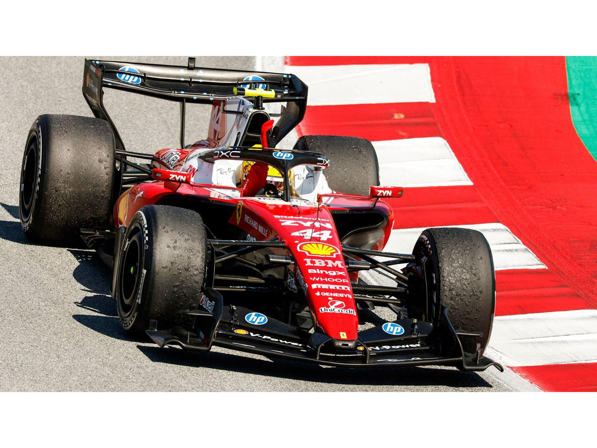 Ferrari SF-26 #44 Winner F1 Catalunya GP 2026 Lewis Hamilton w/Raised Hand 1:64 Scale Diecast Model Car – Looksmart