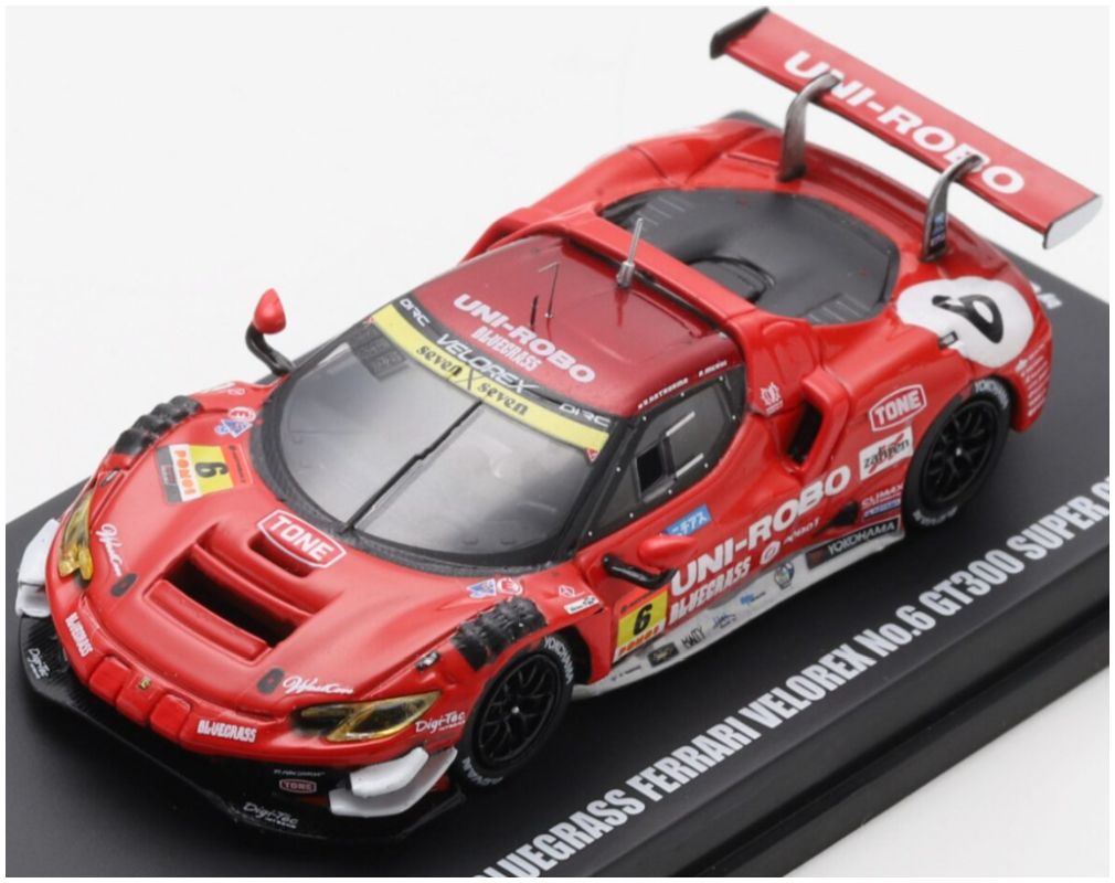 Ferrari Uni-Robo Bluegrass Velorex #6 GT300 Super GT 2025 Katayama/Merhi Muntan 1:64 Scale Diecast Model Car – Looksmart