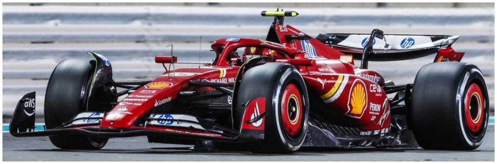 Ferrari SF-24 F1 Abu Dhabi GP 2024 2nd #55 Carlos Sainz 1:43 Scale Resin Car – Looksmart