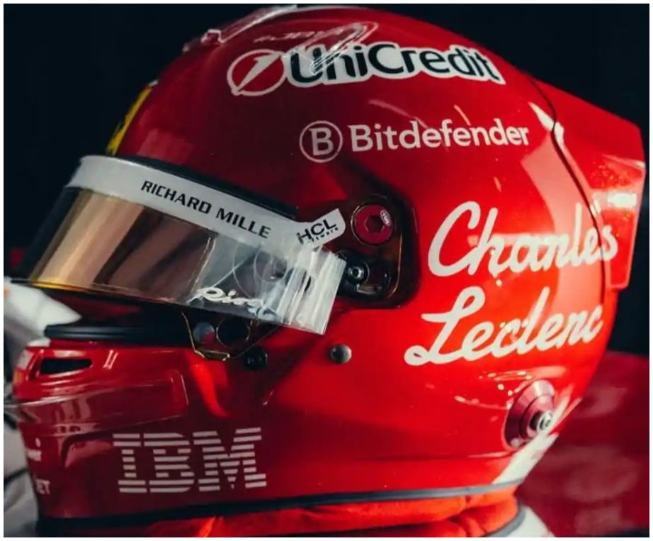 Charles Leclerc F1 Italian GP 2025 Helmet 1:5 Scale Resin Replica – Looksmart