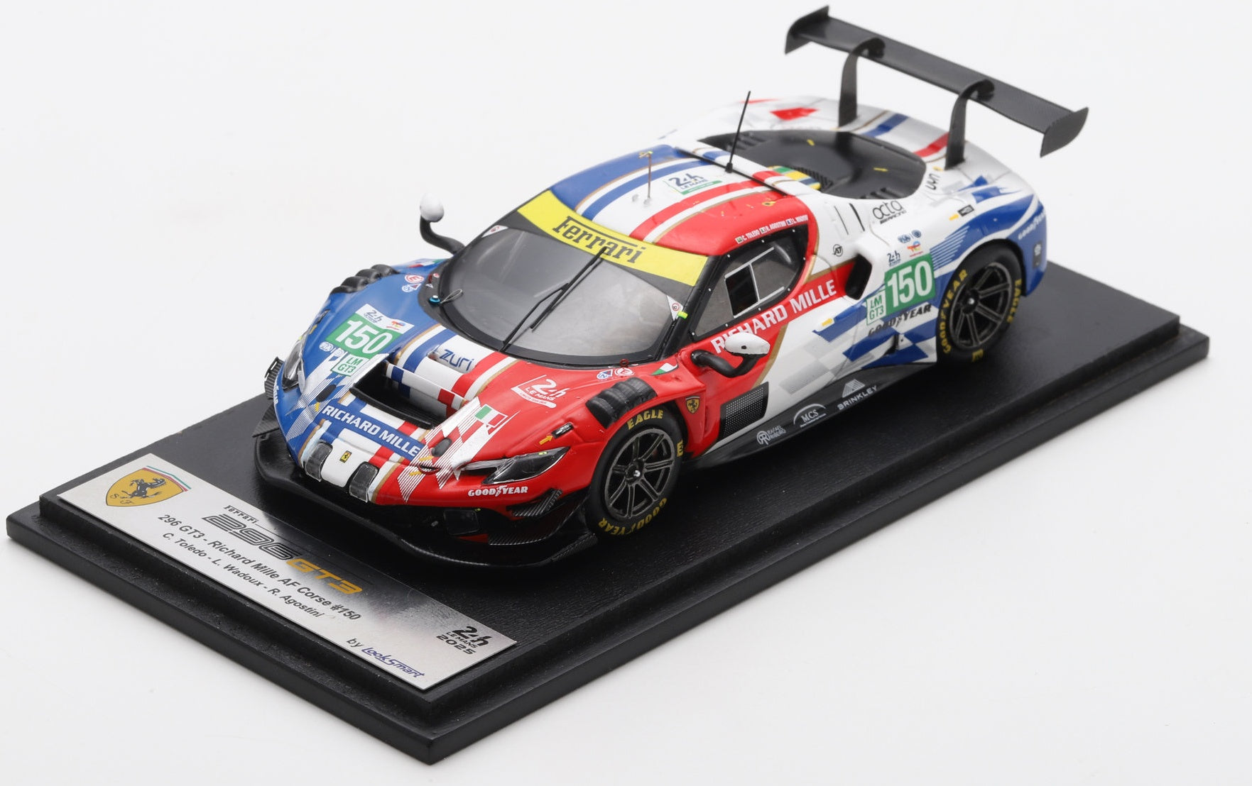 Ferrari 296 LMGT3 #150 Ricahrd Mille AF Le Mans 24H 2025 Toledo/Wadoux/Agostini 1:43 Scale Resin Car – Looksmart-Looksmart-Diecast Model Centre