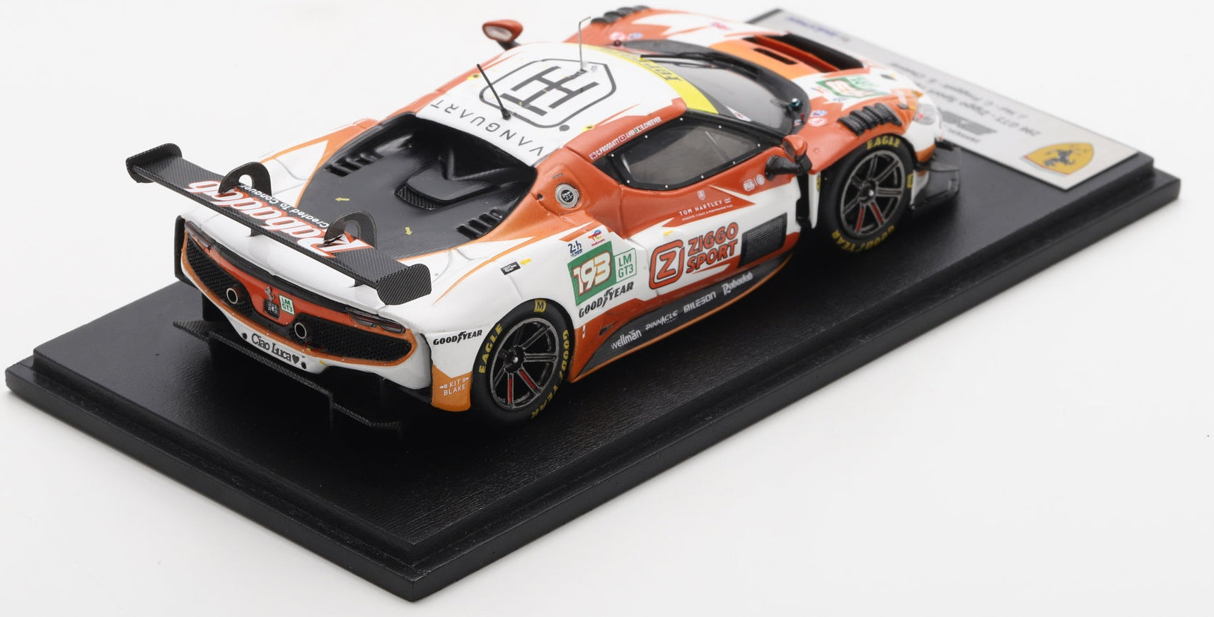 Ferrari 296 LMGT3 #193 Ziggo Sport Tempesta Le Mans 24H 2025 Hui/Froggatt 1:43 Scale Resin Car – Looksmart-Looksmart-Diecast Model Centre