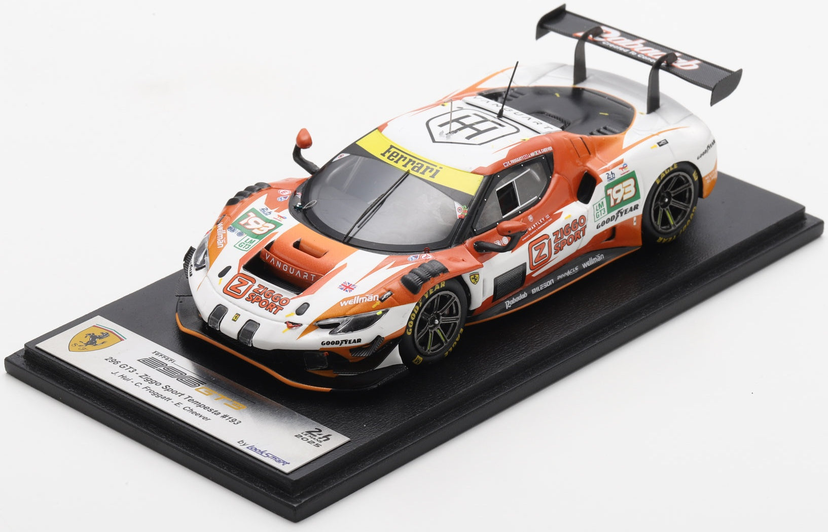 Ferrari 296 LMGT3 #193 Ziggo Sport Tempesta Le Mans 24H 2025 Hui/Froggatt 1:43 Scale Resin Car – Looksmart-Looksmart-Diecast Model Centre