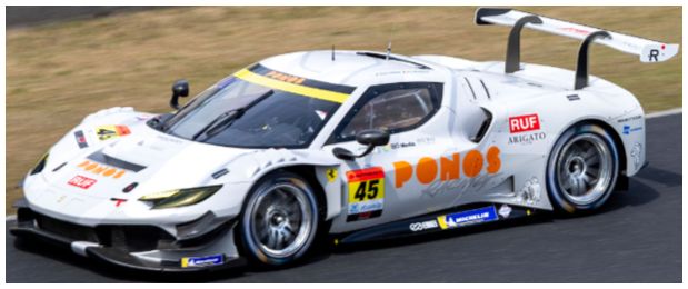 Ferrari 296 Ponos Racing GT300 Super GT 2024 #45 Cozzolino/Wadoux 1:43 Scale Resin Car – Looksmart