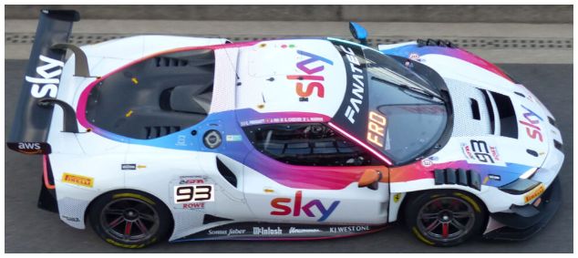 Ferrari 296 GT3 Sky Tempesta Racing 24H Spa 2024 #93 Cheever/Hui/Wadoux/Froggatt 1:43 Scale Resin Car – Looksmart