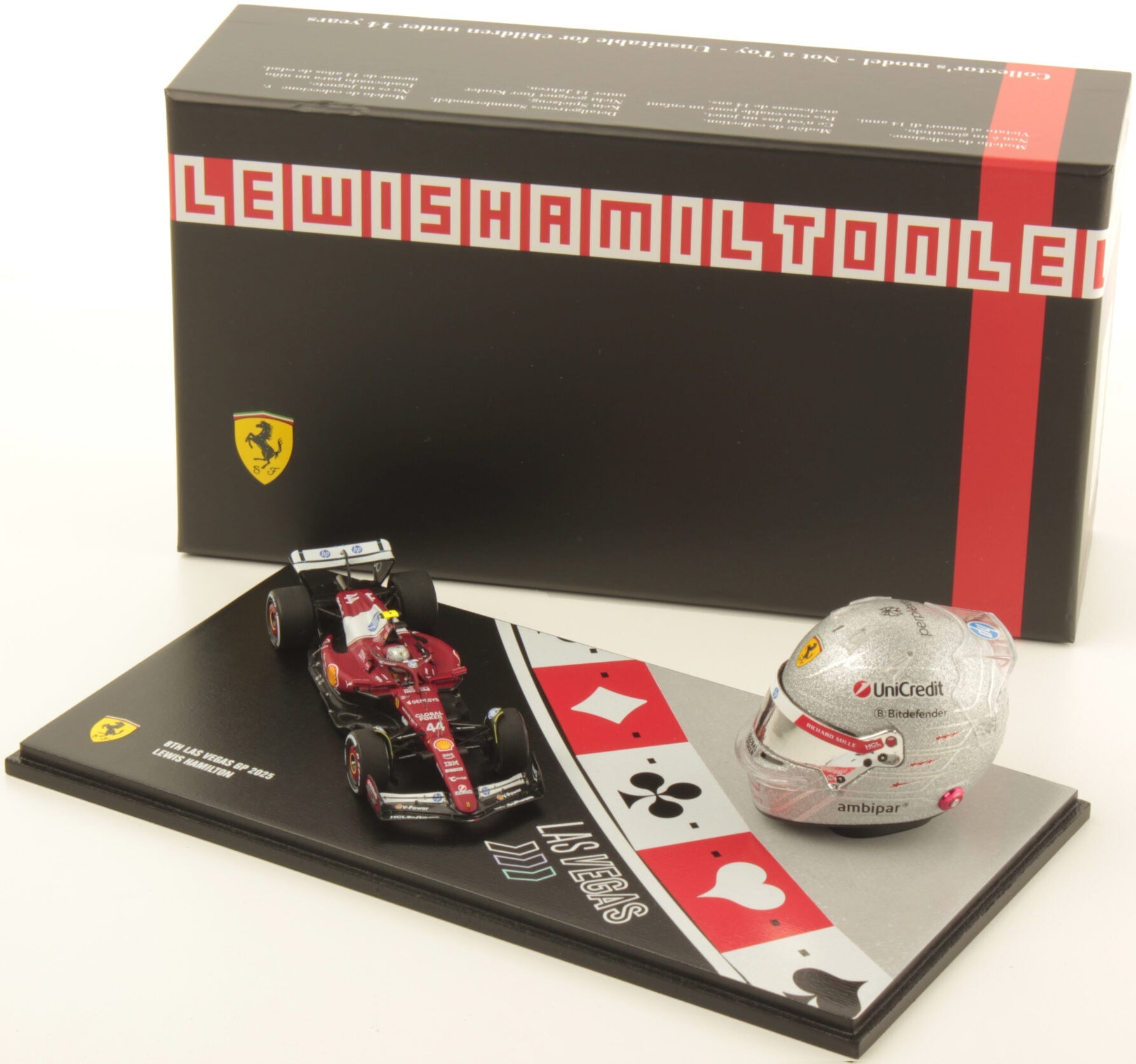 Ferrari SF-25 F1 Las Vegas GP 2025 #44 Lewis Hamilton 1:43 Scale Resin Car – Looksmart