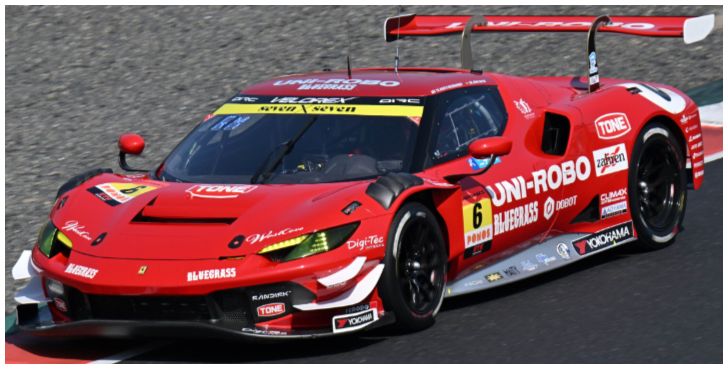 Ferrari Velorex Uni-Robo Bluegrass GT300 Super GT 2025 #6 Katayama/Merhi Muntan 1:43 Scale Resin Car – Looksmart