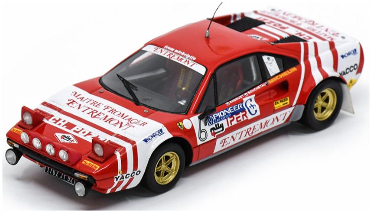 Ferrari 308 Gr 4 4 Regioni Rally 1981 Winner #6 J.C Andruet/E. Denise 1:43 Scale Resin Car – Looksmart