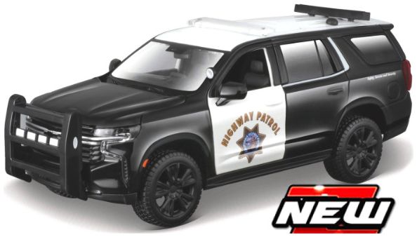 Chevrolet Tahoe 2021 Highway Patrol - 1:24 Scale Model Police Car