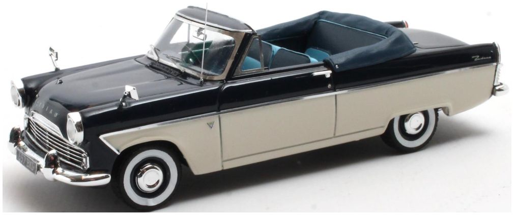 Ford Zodiac Mk2 206E Convertible Blue White 1958-1962 1:43 Scale Resin Car – Matrix