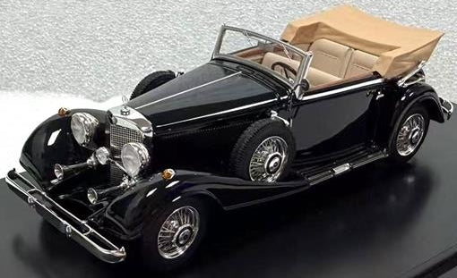 Mercedes-Benz 500K Cabriolet C Black 1935 1:43 Scale Resin Car – Matrix
