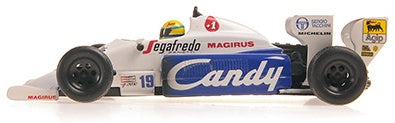 Toleman Hart TG184 (Dirty Version) 2nd F1 Monaco GP 1984, Ayrton Senna 1:43 Scale Diecast Car – Minichamps