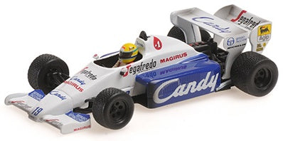 Toleman Hart TG184 (Dirty Version) 2nd F1 Monaco GP 1984, Ayrton Senna 1:43 Scale Diecast Car – Minichamps