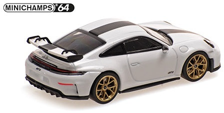 Porsche 911 (992.2) GT3 2025 White w/Weissach Package 1:64 Scale Diecast Car – Minichamps