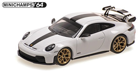Porsche 911 (992.2) GT3 2025 White w/Weissach Package 1:64 Scale Diecast Car – Minichamps