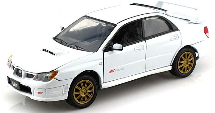 Subaru Impreza WRX STi White 1:24 Scale Diecast Car – Motormax