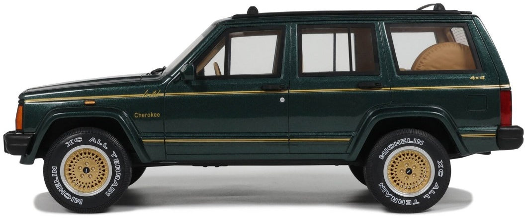 Jeep Cherokee XJ Limited Hunter Green 1995 1:18 Scale Resin Car – OttOmobile