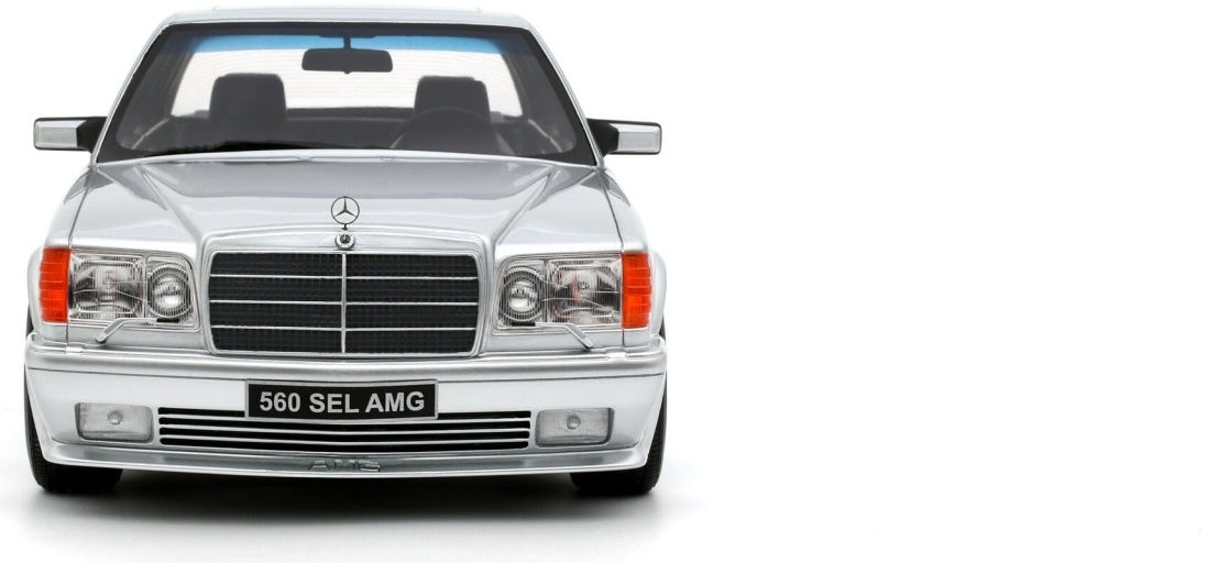 Mercedes-Benz 560 (W126) 6.0 SEL AMG Brilliant Silver 1989 1:18 Scale Resin Car – OttOmobile Samurai Collection-OttOmobile-Diecast Model Centre