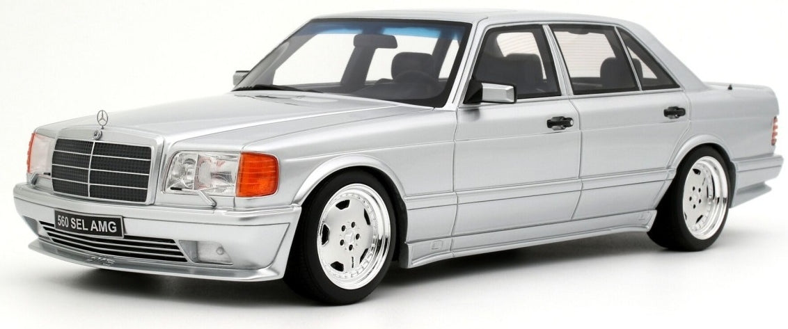 Mercedes-Benz 560 (W126) 6.0 SEL AMG Brilliant Silver 1989 1:18 Scale Resin Car – OttOmobile Samurai Collection-OttOmobile-Diecast Model Centre